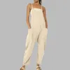 Women's V Neck Dungarees Overalls Pockets Baggy byxor Jumpsuit PlaySuit Romper Clothing Plus Size 240420