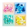 42PCSLOT Baby Silicone Beads Heart Star Lentil Shape Set för DIY PACIFIER CLIPS CHEAD NECKAL TEETER TEETHING Toys 240420