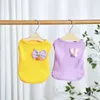 Kleding Zomer Koel en ademend Vest Cat Dog Pet Butterfly Clip Konijnen Ears Leuke kleding D240426