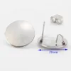 Stud 40 -st ringless staal Gouden sieraden bevindingen 15/16 mm ronde oorbuieroorringpalen met lus D240426