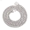 Diamond Chain 925 Mens Ladies Moissanite Cuban 6mm Sterling Silver Moissanite Cuban Link Bracelet Necklace