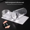 Art Silicone Fingertip Printing French Nail Seal Transparent Jelly Mall Artistic Mönster DIY Scraper Accessories Tool Set