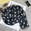 Schals Frauen dot Seide dünner Schal Georgette Schal Bandana Elegant Long Shawl Hijab Sommer Sonnenschutz Strand Sonnencreme dünne Hijab D240426