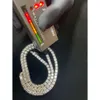 Luxe tennisketen Men Sieraden S925 Silver Hiphop ketting met gepasseerde losse Moissanite Diamond Link