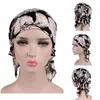 Bandanas Durag Ribbon Scarf Muslim Inner Headband Womens Flower Bearband Hår Inslagning Womens Indian Headband Fashion Headband 240426