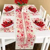 Tavoli tavolini a tema amore per valletto di San Valentino set di San Valentino Stampa di cuore romantico Non slip per la casa