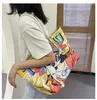 Umhängetaschen Frauen -Leinwand Designer Retro Casual Handtaschen arbeiten Tasche modische Geldbörsen mit großen Kapazitäten