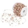 Dekoracja imprezowa 30 m różowe złoto absmitacja Pearl String Beads łańcuch do DIY rzemiosło Garland Wedding Centerpieces