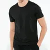 Men's Suits A2220 Summer T Shirt Breathable Shirts Quick Dry Sport Men Leisure Black Short Sleeves Casual Ice Silk T-shirt Solid Loose