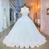 Hire Lnyer Sweetheart Neck Short Sleeve Lace Up Back Full Pearls Body Shiny Beads Sequins Skirt Sparkly Ball Gown Wedding Dresses