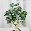 Flores decorativas 1pc Planta pequena realista de planta verde interna/externa Uso de vegetação falsa plantas artificiais Decoração de jardim de varanda DIY