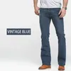 Мужские джинсы мужские ботинки вырезать джинсы легкие, подходящие для синих и черных брюк Дизайнер Классический мужский эластичный джинсовый брюки