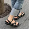 Casual Shoes Vichelo Natural Leather Peep Toe Tjock Bottom Young Lady Daily Wear Preppy Style Leisure Fashion Solid Women Sandals L19