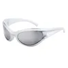 Óculos de sol para mulheres 2024 New Europe e os Estados Unidos Y2K Sports Sunglasses Men andando de óculos de sol à prova de vento femininos de designer de designer de designer de designers transfronteiriço