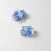 Fleurs décoratives faites à la main Blue Hortensia Headwear Supplies Hair Fleep Fleeping Hairpin Bridesmaid Romantic Séré