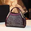 Bag Womens Genuine Leather Handbag Temperament Celebrity One Shoulder Versatile Mom Trend