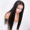 Full Lace Frontal Wig Brazilian Remy Straight Wigs for Black Women Pre Plucked with Baby Hair 150% Middle Ratio Bleached