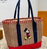 Raffias Beach large tote Luxurys Designer bag Woody weave Shopper Shoulder pochette Crochet Straw bags Women's mens Summer handbag crossbody