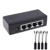 Injecteur ANPWOO 4 Port Poe pour CCTV Surveillance IP Cameras Power Over Ethernet Adaptateur