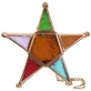 Titulares de vela Multicolor Glass Star Tea Votiva Light Holder Hanging Lantern Wedding Birthday Party Home Garden Dez