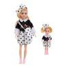 NIEUWE AMERIKAANSE DOP FAMILY PARIEN Kind Set 7 inch en 5 inch poppen Mix and Match Top en Pants Children's Toy Mini Doll Accessories