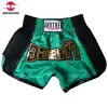 Shorts de kickboxing féminins courts de la boxe Muay Thai thaïlandais Satin de boxe thaï en satin broderie broderie de lutte respirante