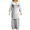 Sukienki imprezowe wysokiej jakości niestandardowy dzień Mother Day Church Tops Tops Spódniczka Zestaw Polynesian White Print Puletasi Plus Size Odzież dla kobiet