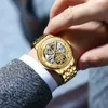 Wristwatches الأصلية العلامة التجارية الفاخرة JSDUN MENS أوتوماتيكية ميكانيكية مقاومة للماء من الفولاذ المقاوم للصدأ مع هدية معصم الهيكل العظمي Q240426