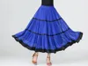 Portez des femmes espagnols espagnol paso doble salon de bal cha-cha bomba waltz flamenco lyrical danse performance costume satin mail swing maxi jupes