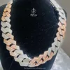 Lifeng Jewelry Hip Hop Diamond Cuban Link -keten Sterling Silver Chain Iced Moissanite Cuban Link Chain