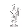 High end and complex design, upper and lower return and underwater circular handmade glass hookah