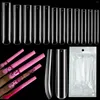 False unhas 60 PCs/Conjunto de acessórios de ponta falsa para decoração de arte DIY 12 Tampas longas Dicas de unhas Manicure Design