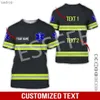 Men's T-Shirts Customized Name Role Play EMS EMT Healthcare Worker Tattoo 3DPrint Summer Harajuku Street Clothing Short Sleeve Casual T-shirt X2XW