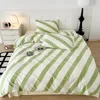 Bedding Sets 2024 Design Comfortable Fabric Solid Color Quilt Cover Set Double Bed Home Duvet