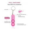 120dB double speaker self-defence device loud alarm attack panic security personal security key chain bag pendant