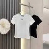 Dames T-shirtontwerper Nanyou high-end kleding PD Home Kleine editie KLASSEMERDE DRIE DRIEDE TRIEGANGE T-shirt veelzijdige puur katoen QGKH