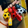 Keychains Football KeyChain for Fan PVC Soft Glue Soccer Pendant Accessories Bag Decoration Qatar Cup Souvenirs Nyckelkedjiga gåvor