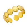 Кластерные кольца из нержавеющей стали форма морской раковины для женщин Симпатичный открытый винтажный золотой цвет кольцо эстетические водонепроницаемы