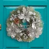 Flores decorativas grinaldas de férias elegantes para a porta da frente 30 cm decoração de Natal artificial