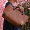 Sacs de soirée Designer Handle de manche en bois Fashion Fashion Fashion Femme faite à la main Bag Retro Retro Rootan Woven Handy Summer Beach