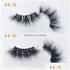 Falska ögonfransar grossist mink 25mm fransar fluffiga röriga 3d dramatiska långa naturliga makeup droppleverans hälsa skönhet ögon dh0th