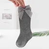 Kindersocken 2023 Baby Girls Socken Neue Kleinkinder Girl Big Bow Knie hohe lange weiche Kinder Socken Bowknot 100% Baumwolle 0-3 Jahre Neugeborene Socken