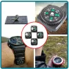 Compasse 4pcs Boucle de courroie mini bouton portable Compass Bouton pour la survie