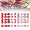 Partydekoration 45pcs Valentinstag Holzperlen Dekorative Handwerk DIY -Projekte Garland Boho 16mm für Hochzeitshause Geschenke Ornament