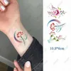 Tatueringsöverföring vattentät tillfällig tatuering klistermärke Pretty Goldfish Moon Rose Childrens Arm handled vattenöverföring Fake Tatto Body Art Women Män 240426