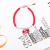 Charm Bracelets Wholesale Cute Red Gourd Fu Bag Copper Money Tassel Rope Bracelet Titanium Steel Jewelry Female Models Wedding Gift