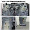 Designer Jeans for Mens Fashion Brand Yellow Duck Embroidered Slim Fit Jeans Autumn New Boys' Casual Feet Pants Fashion pants