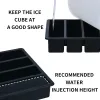 Werkzeuge Lange Eiswürfelschale 4 Gitter wiederverwendbare Silikon -Eiswürfelform BPA Freie Eishersteller Lebensmittelqualität Silikon Eiswürfel Schimmelhersteller Hersteller