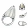NXY COCKRINGS Metal Tears Cock Anneau Longue Forme Penis Dildo Cage Ball Sex Toys for Men Adult Product Chardedrop BDSM Areil inoxydable 240427
