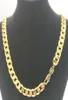 DIY Stamp 18K Gold Filled CubanCurb Link Chain Necklace Miami PT Fully Choker Hip Hop 247327661